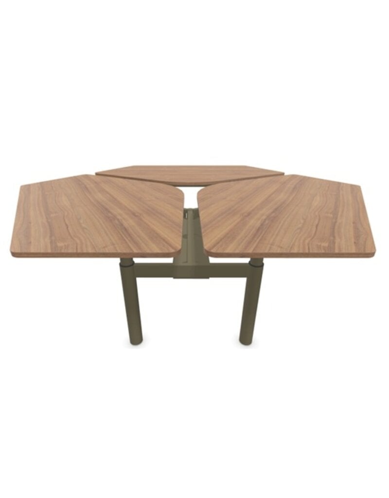 Voortman kantoormeubelen Voortman Halo Triple zit-sta duo werkplek 3 personen