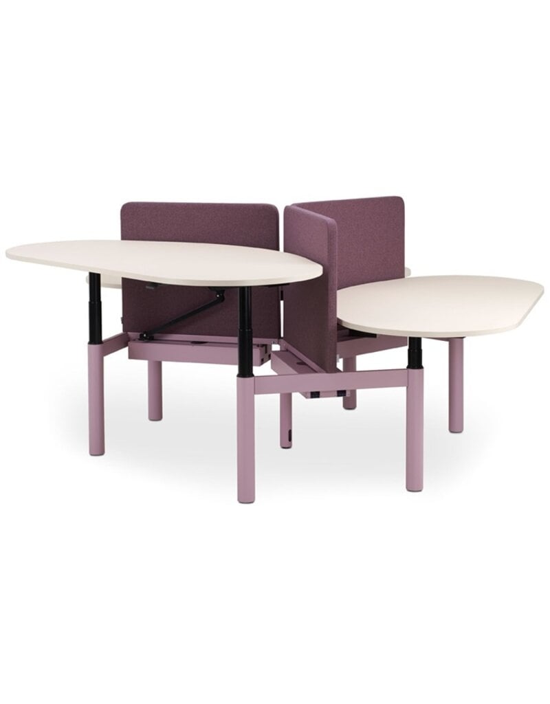 Voortman kantoormeubelen Voortman Halo Club zit-sta duo werkplek 3 personen