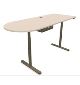 Voortman kantoormeubelen Voortman Halo Solo Zit-sta bureau half rond