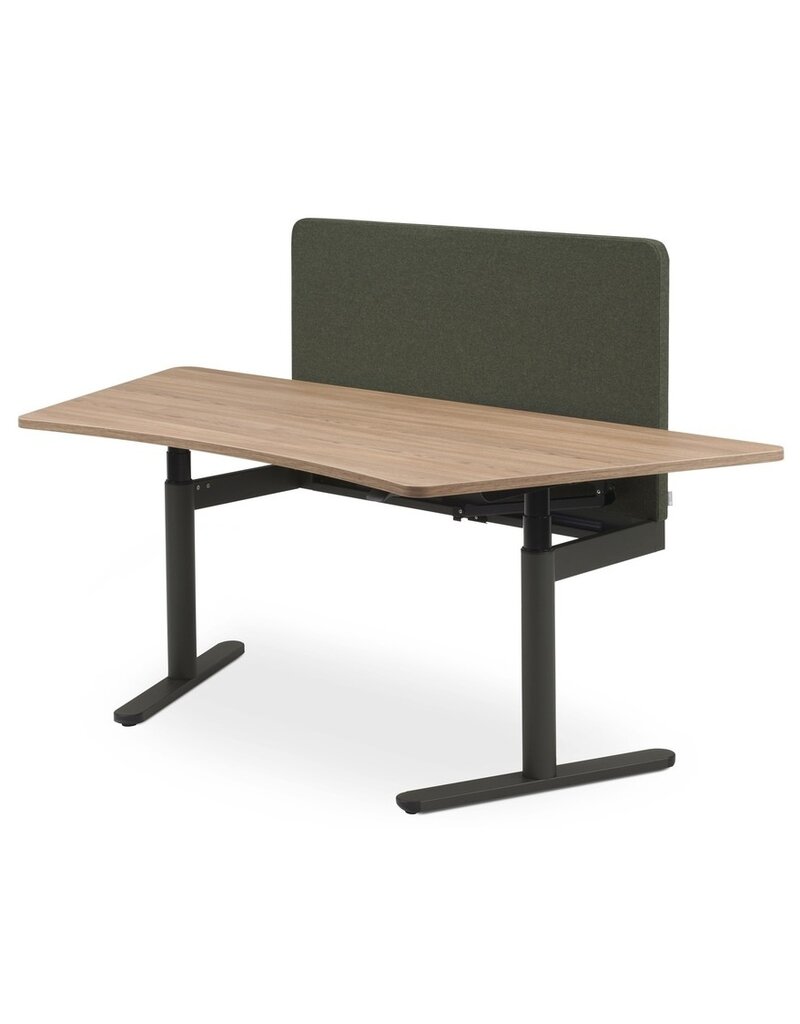 Voortman kantoormeubelen Voortman Halo Mono Trapezium Zit-sta bureau elektrisch verstelbaar