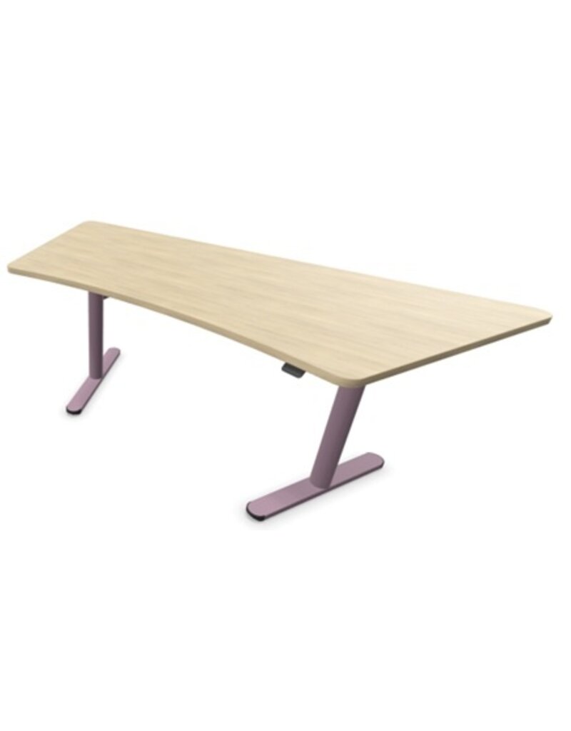 Voortman kantoormeubelen Voortman Halo Mono Trapezium Zit-sta bureau elektrisch verstelbaar