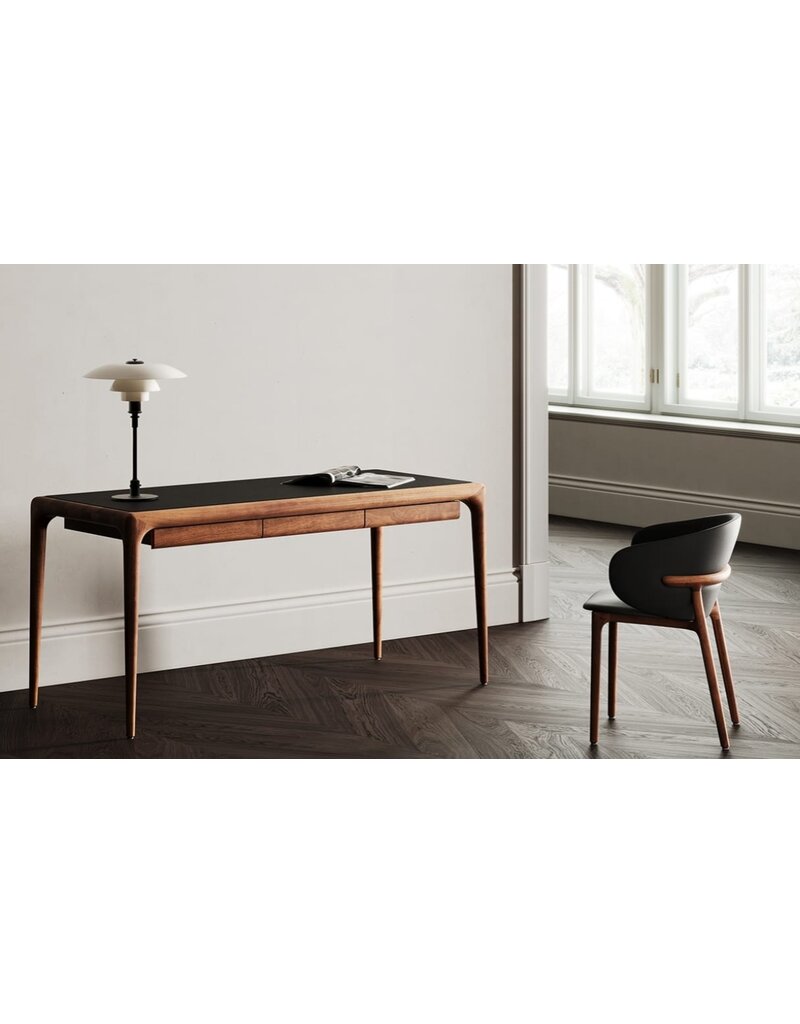 Artisan Artisan Latus houten bureau met leren blad