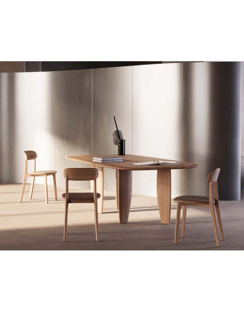 Artisan Artisan Tanka houten design eetkamer / restaurantstoel met kussen