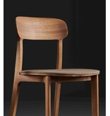 Artisan Artisan Tanka houten design eetkamer / restaurantstoel met kussen