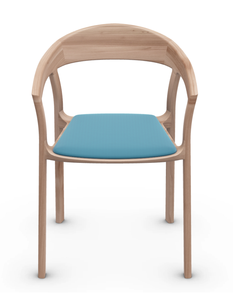 Artisan Artisan Tara houten design eetkamer / restaurantstoel met kussen