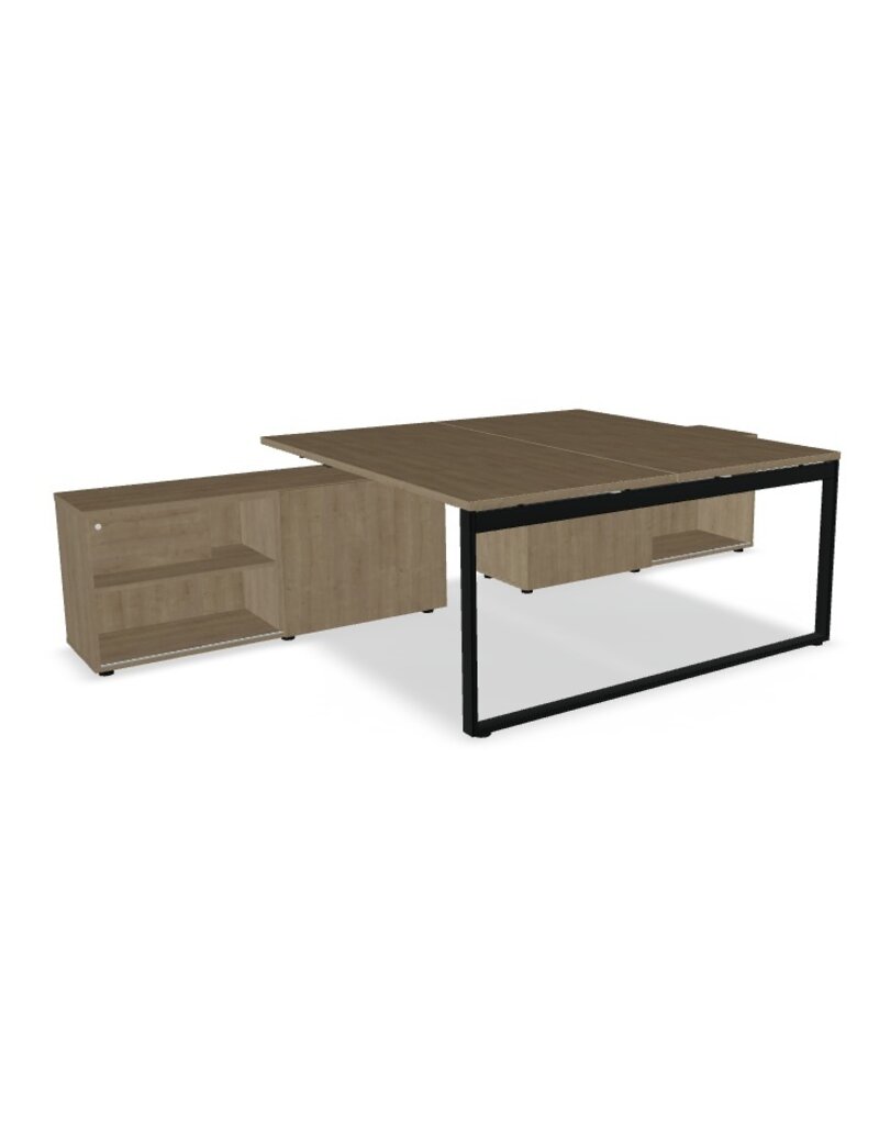 MDD MDD OGI-Q 2-persoons bureaueiland met dressoir (excl. privacy screens)