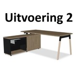 MDD MDD OGI-W bureau met vaste kast