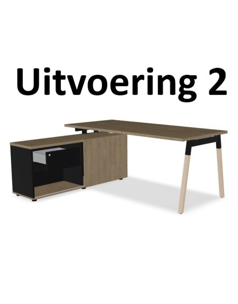 MDD MDD OGI-W bureau met vaste kast
