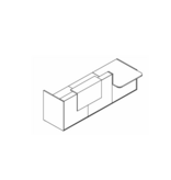 MDD MDD Tera modulair receptiebalie met lage aanbouw