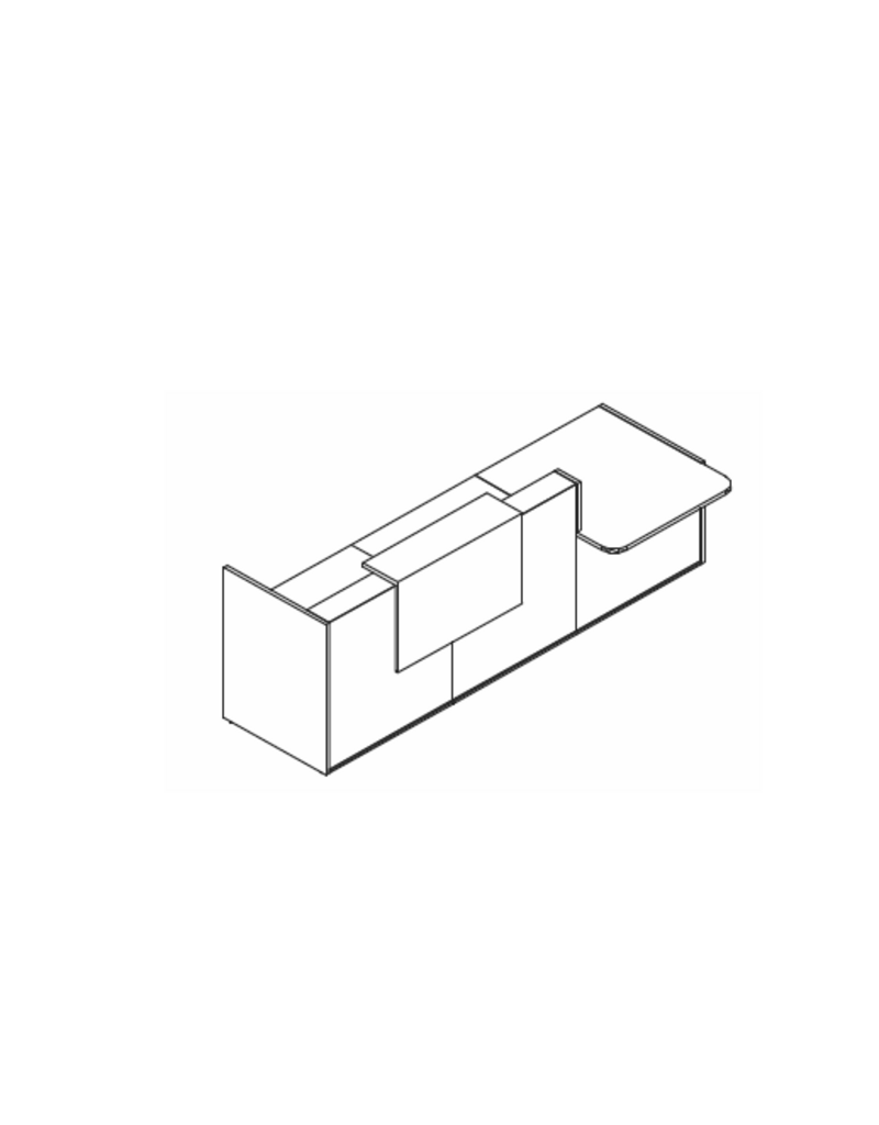 MDD MDD Tera modulair receptiebalie met lage aanbouw
