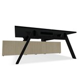 MDD MDD Viga bureau 2 personen met vast dressoir in fineer