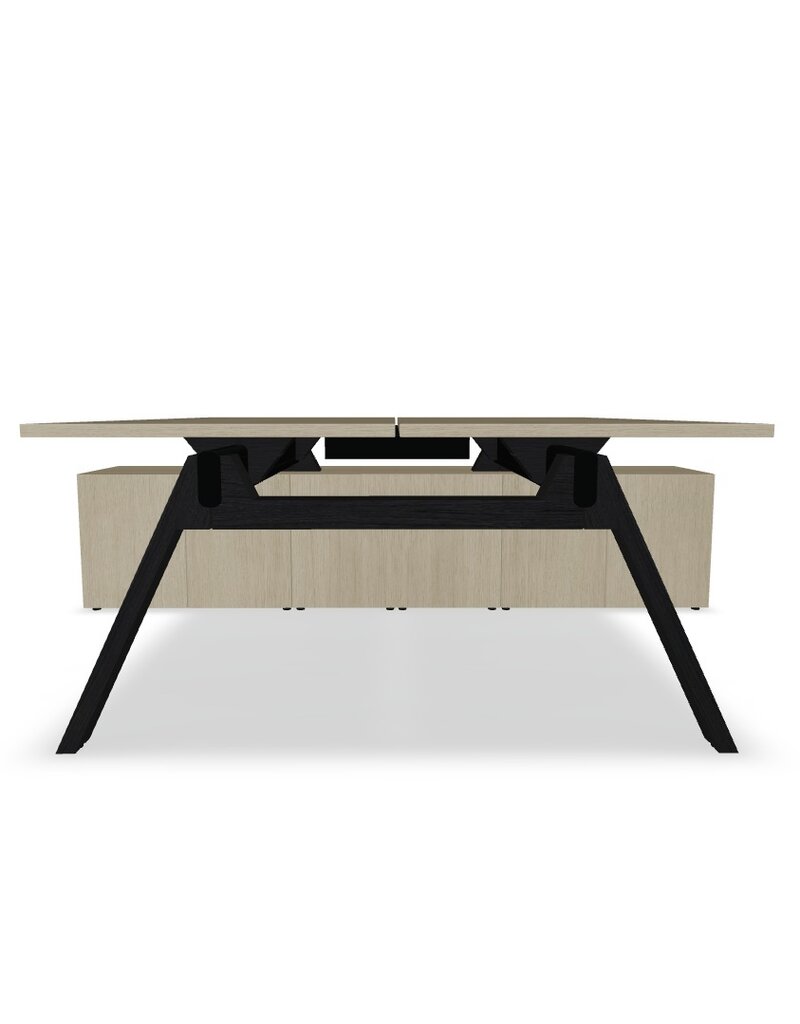 MDD MDD Viga bureau 2 personen met vast dressoir in melamine