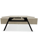 MDD MDD Viga bureau 2 personen met vast dressoir in melamine
