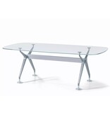 Interstuhl Interstuhl Silver glazen tafel / bureau