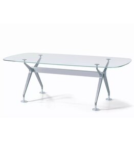 Interstuhl Interstuhl Silver glazen conferentietafel