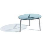 Ultom Ultom Isotta ronde glazen vergadertafel Ø130cm