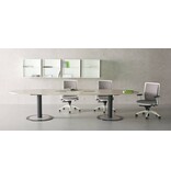 Fantoni Fantoni Tavoli Riunione ovale vergadertafel 360 cm met kabelmanagement