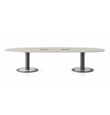 Fantoni Fantoni Tavoli Riunione ovale vergadertafel 360 cm met kabelmanagement