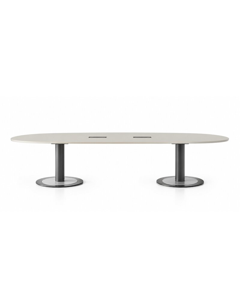 Fantoni Fantoni Tavoli Riunione ovale vergadertafel 360 cm met kabelmanagement
