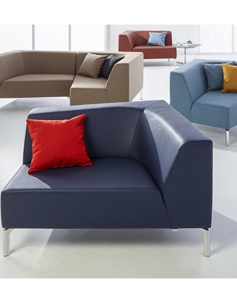 Interstuhl Interstuhl Tangram modulaire leren ontvangstfauteuil