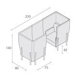 Alias Alias Eleven high back privacy akoestische zithoek