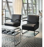 Thonet Thonet S 411 design  lederen fauteuil