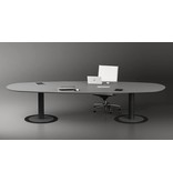 Fantoni Fantoni Tavoli Riunione ovale vergadertafel 360 cm met kabelmanagement