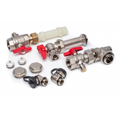 PEFRA Regeltechnik Universal-Wärmemengenzähler-Einbausatz senkrecht für Baulänge 110 mm 1''