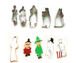5 Stks/sets Finland Fairy Moomin Cookie Cutters 3D Staal Biscuit Sugarcraft Cake Decorating Gereedschap BAKMAS