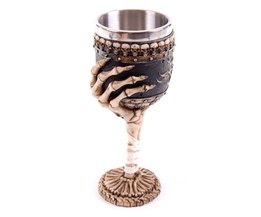 Ossuarium Stijl Skeletal Hand Wijndrinkbeker Botten Schedel Palm Goblet (Palm) Bier Mok 3D Roestvrij Knight Modieuze Delicate Cup  <br />
 <br />
 LUOEM