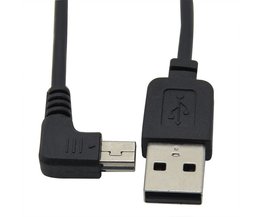 2 STKS Mini USB B Type Mannelijke Haaks 90 Graden naar USB 2 0 Man Datakabel 0.3 m zwart <br />
 CableDeconn