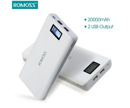 Gevoel 6 Plus LCD 20000 mAh Externe Batterij Oplader Power Bank Voeding Station voor iPhone Samsung Note 5 S6 Rand Plus <br />
 ROMOSS