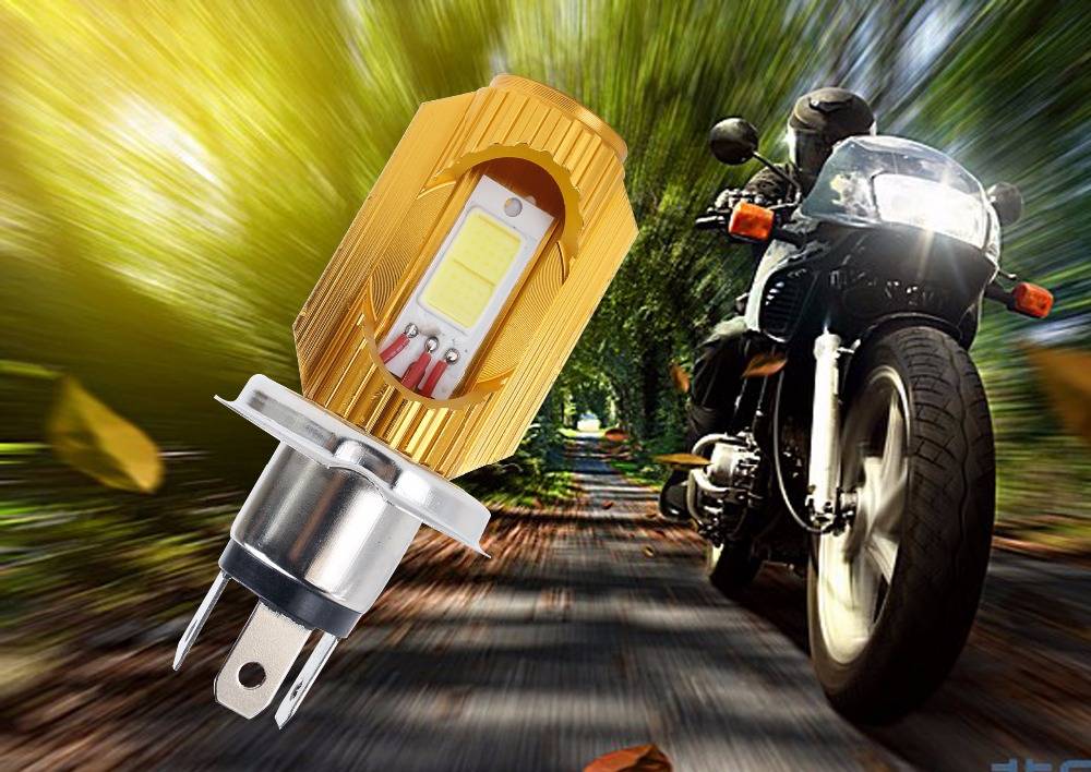 Motorfiets Koplamp Lamp H4 Led 12 W 1200LM Hi/Lo Scooter Moto ATV 6000 K Licht Vervangen voor