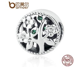 100% 925 sterling zilver levensboom bead charms fit armbanden vrouwen kralen & sieraden maken scc115 <br />
 Bamoer