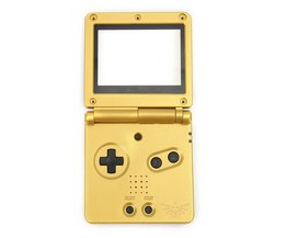 Gloed1 Set Vervanging Golden Volledige Behuizing Shell Case + Screen Cover + Tool Voor Nintendo Voor Gameboy Advance SP Voor GBA SP <br />
 ShirLin