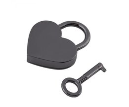Mini Hangslot Kleine Liefde Hartvorm Hangslot Tiny Bagage Tas Case Met Sleutels Zinklegering Koffer Locker Hardware