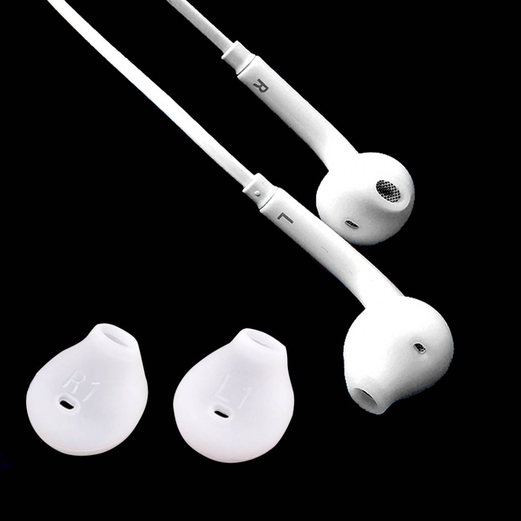10 stks/partij Wit Siliconen Oortelefoon Ear Caps Voor Samsung S6 S7 edge G9250 G9200 Gel Oor In-Ear Oordopjes Oordopjes Cups
