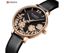 Curren Luxe Vrouwen Horloge met Bloemenprint