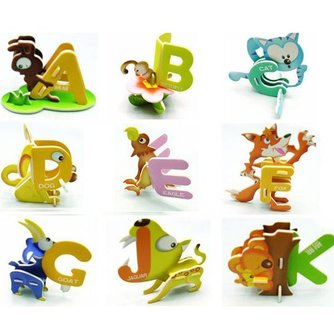3D Letter Puzzel met Dieren