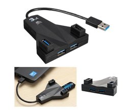 Compacte 4-Poorts USB 3.0 Hub