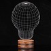 3D LED Lamp In Meerdere Modellen