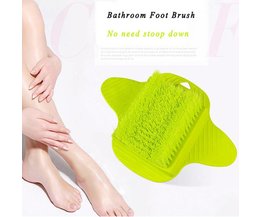 Groene of blauw voetborstel voor ontspannen voeten