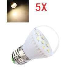 Warmwitte LED-lamp 2,5W  5 stuks