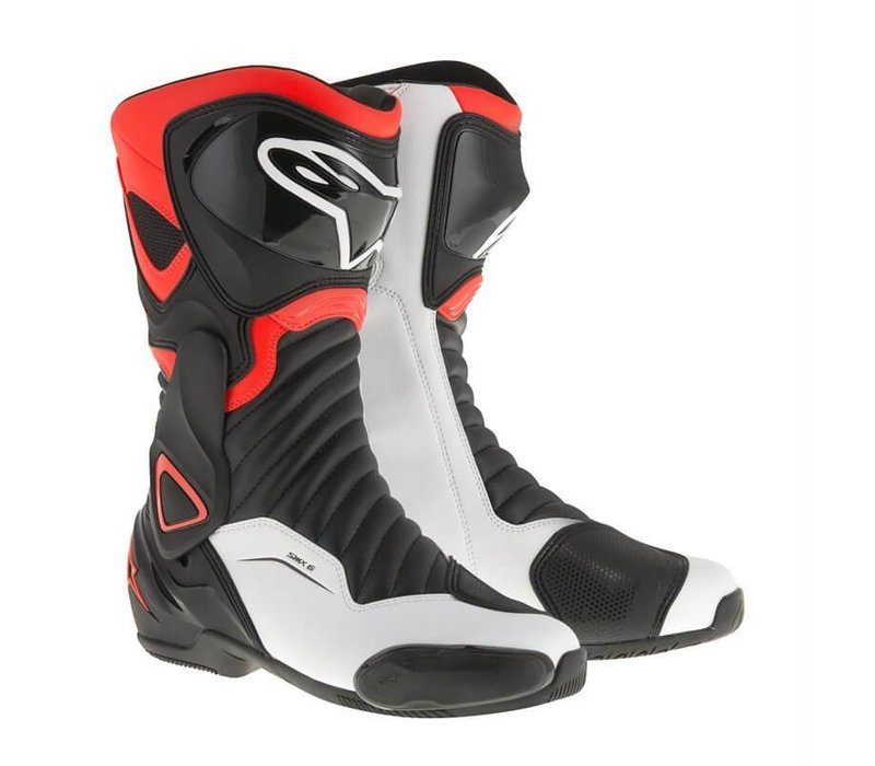 Alpinestars Smx 6 V2 Boots Black Red White Champion Helmets Motorcycle Gear