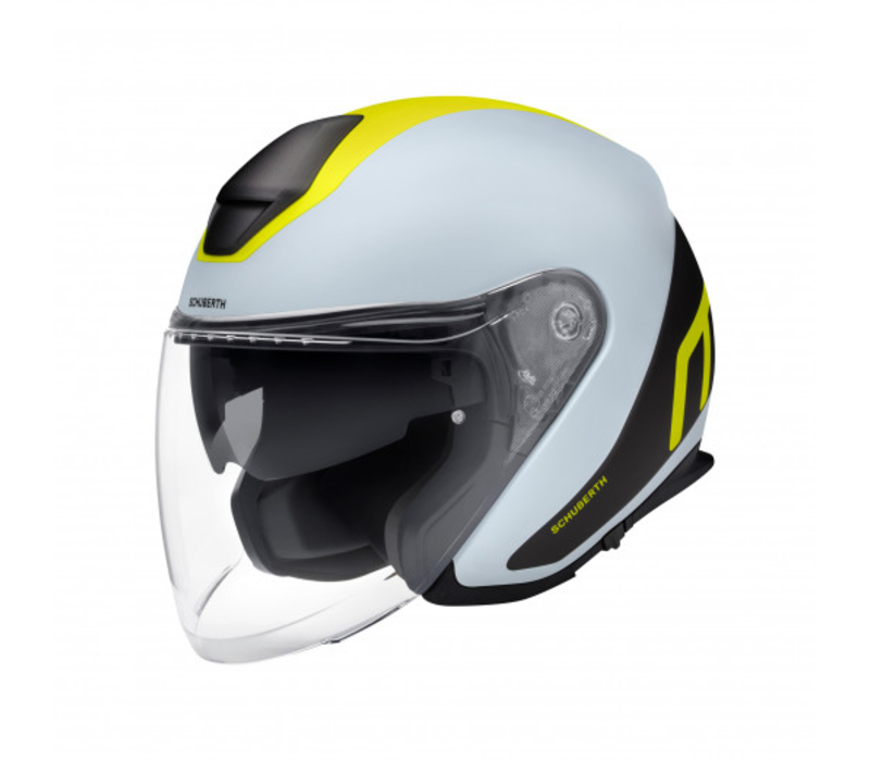 Schuberth M1 Pro Triple Helmet Grey Black Yellow Champion