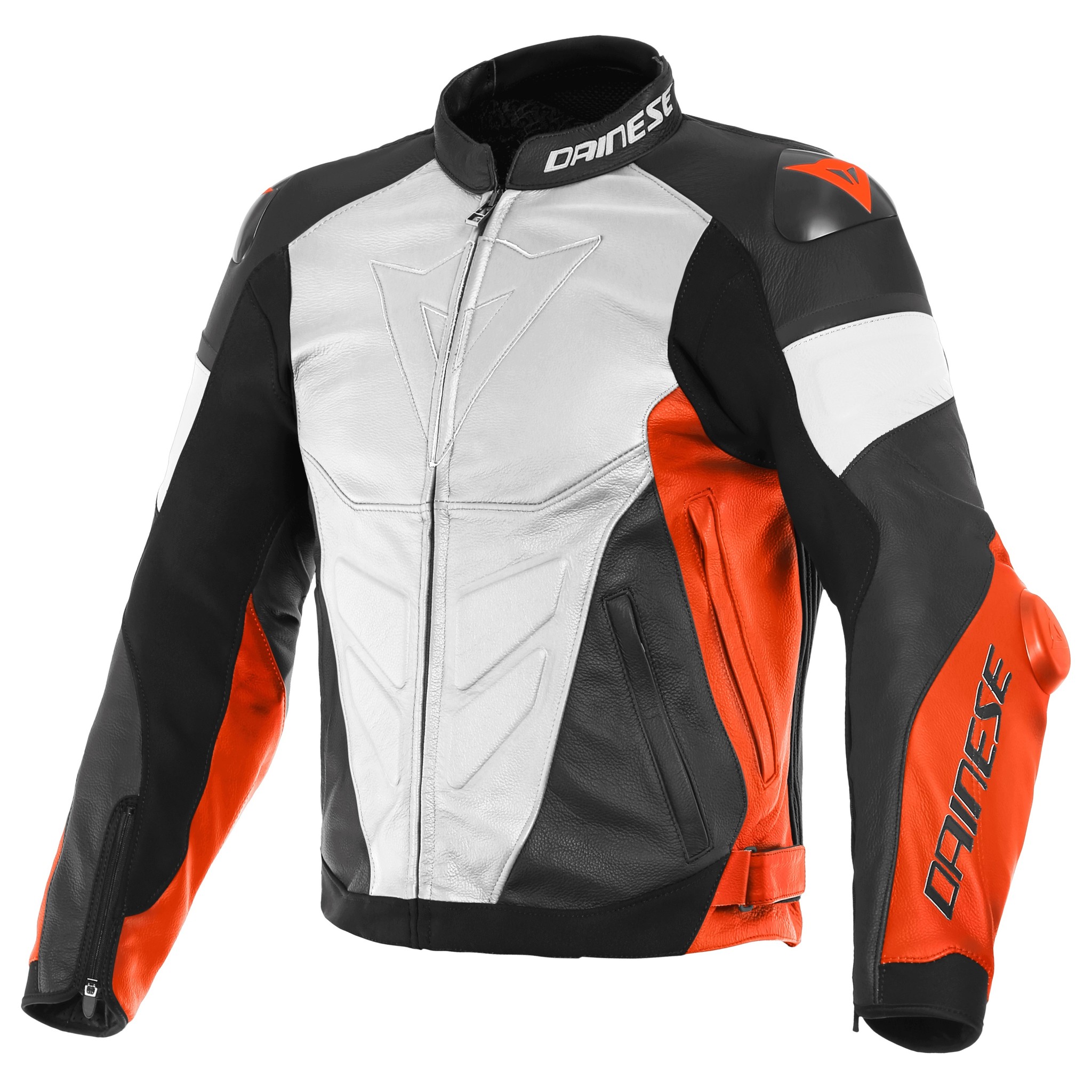 Dainese Super Race Leather Jacket White Red+50% discount on the Pants ...