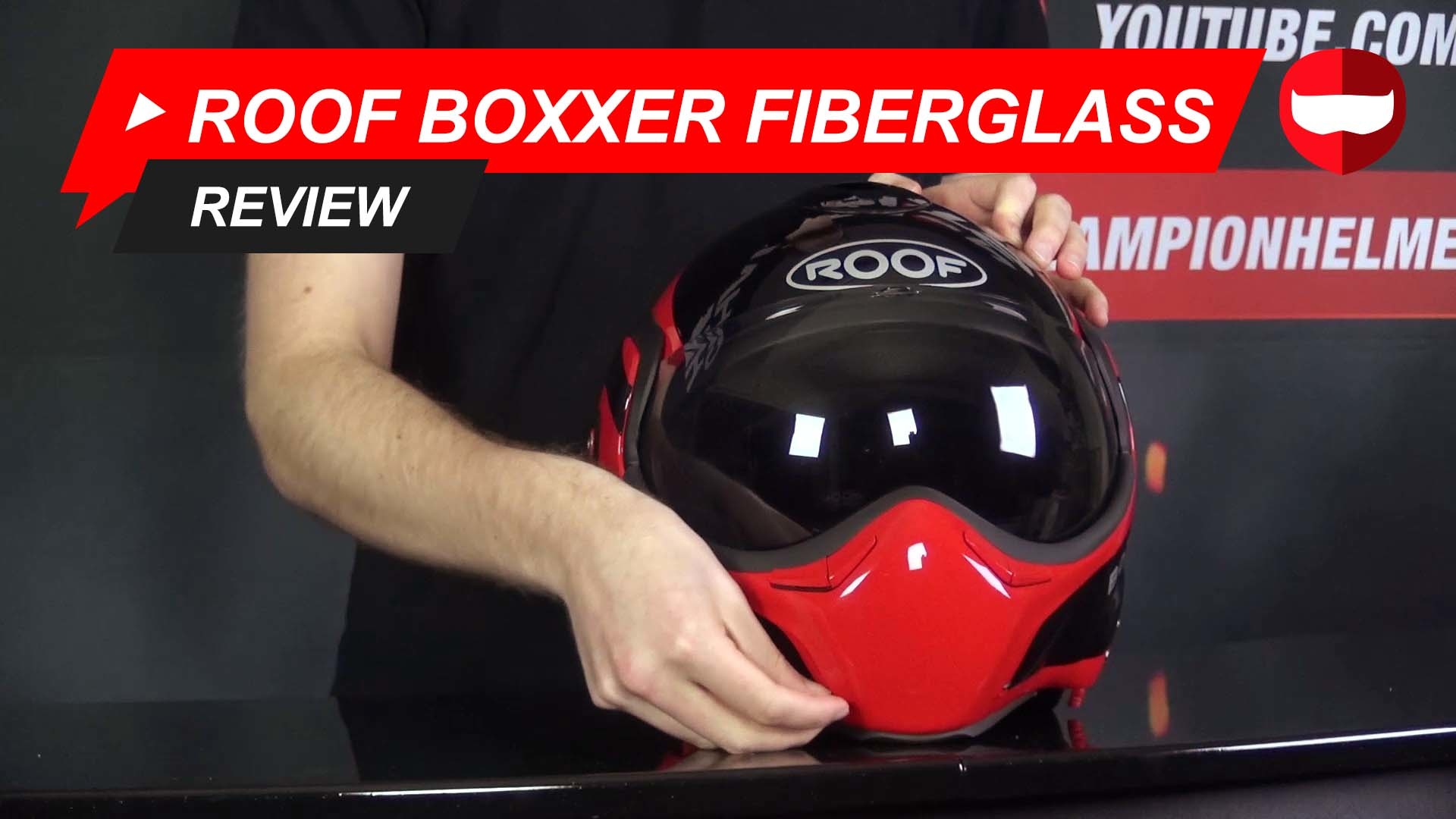 Roof Boxxer Fiberglass Helmet Video Review Champion Helmets Motorcycle Gear