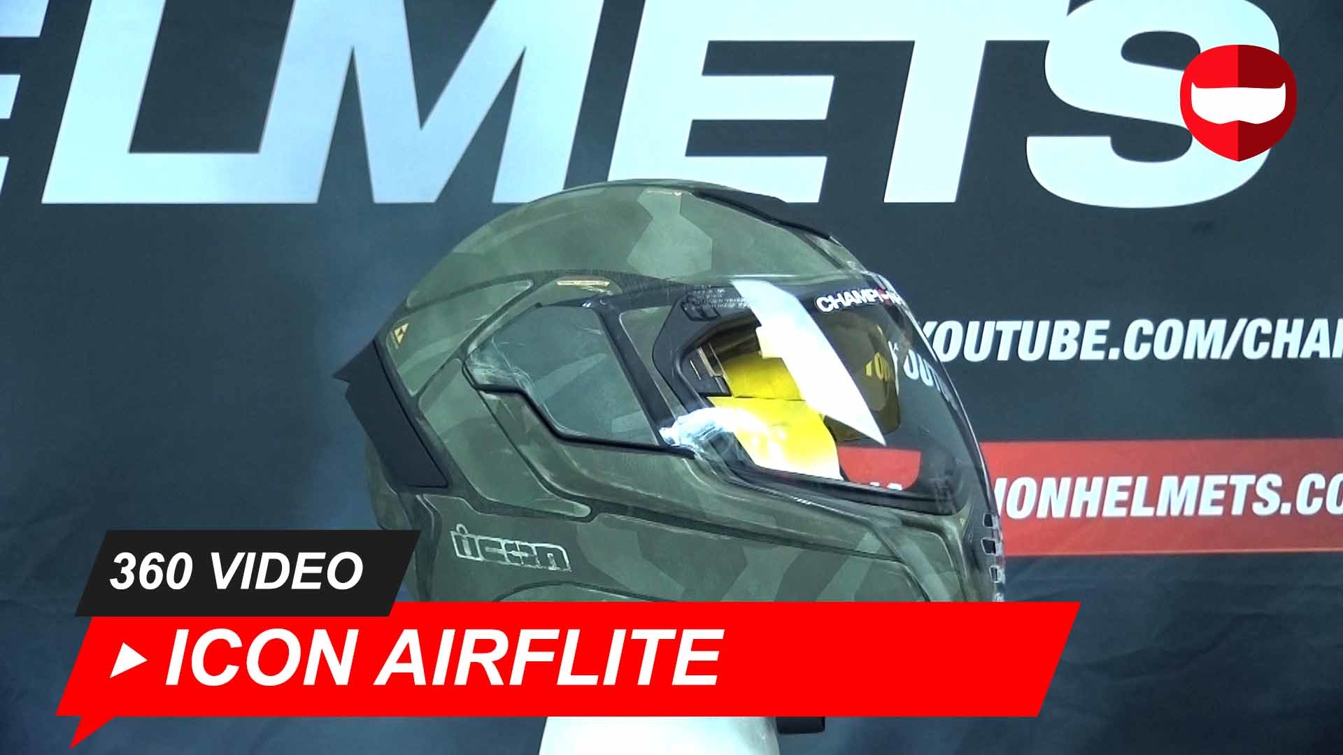 Icon Airflite Battlescar 2 Helmet 360 Video Champion Helmets