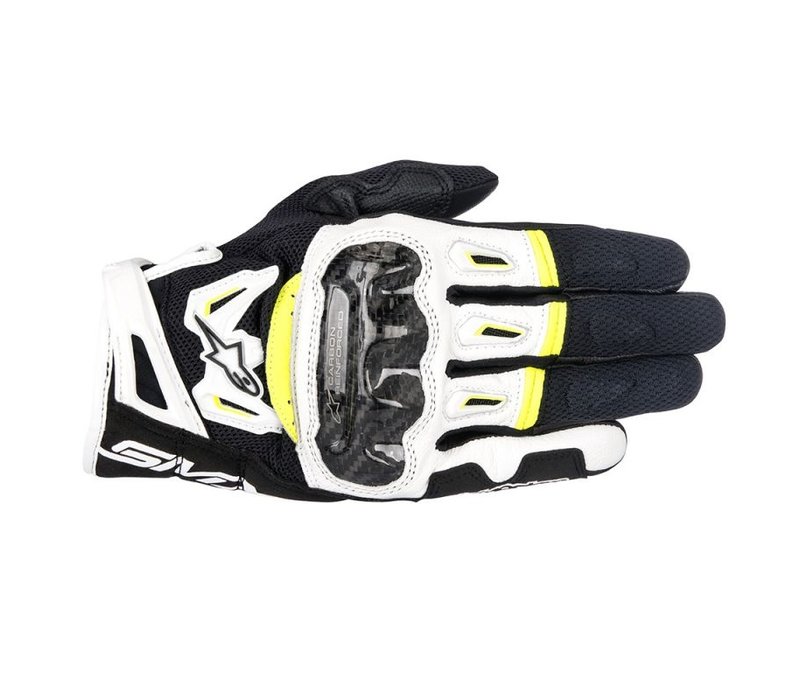 Buy The Alpinestars Smx 2 Air Carbon V2 Black White Yellow Gloves Champion Helmets Motorcycle Gear
