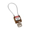 Brady Nylon safety padlock brown with cable 195935